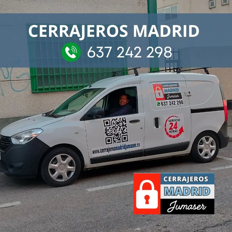 Furgonetas moviles disponibles para el servicio de cerrajeria por parte de cerrajeros madrid Jumaser